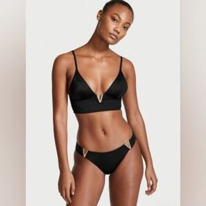 NWT Victoria Secret V Hardware Size M Cheeky Bikini Bottoms